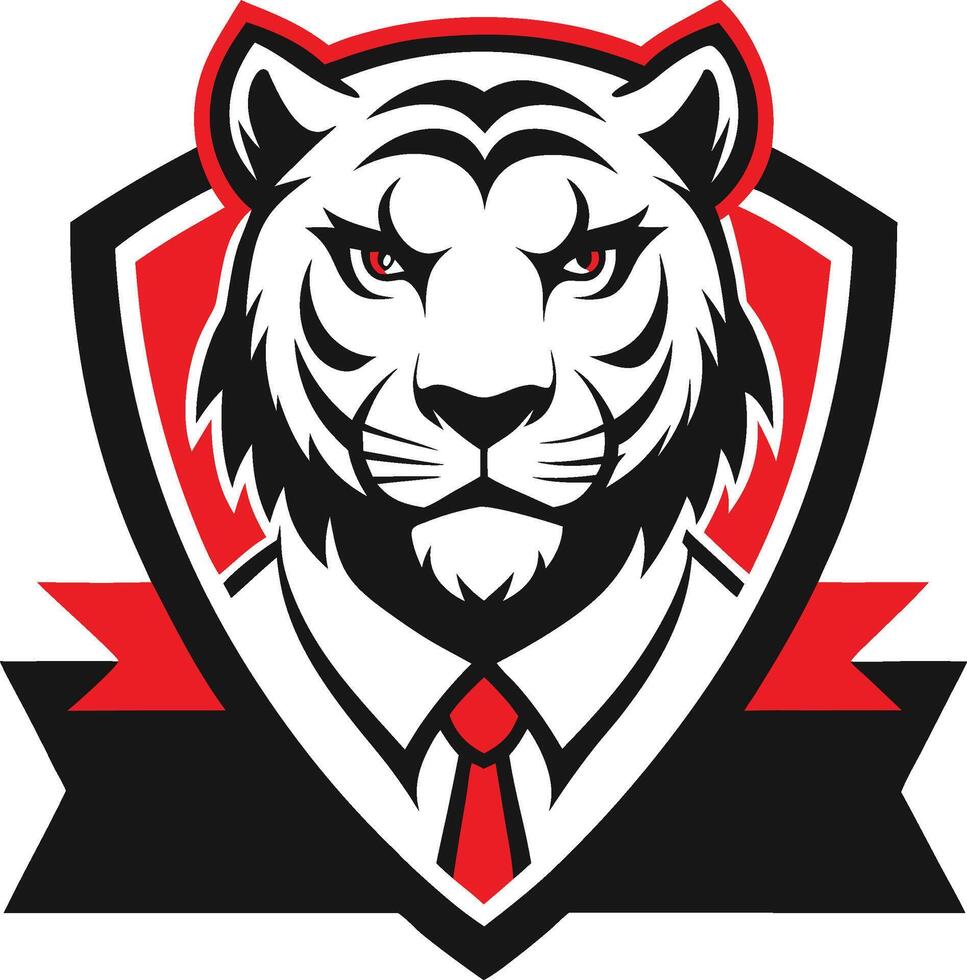Tiger in Suit with Power and Roar vector