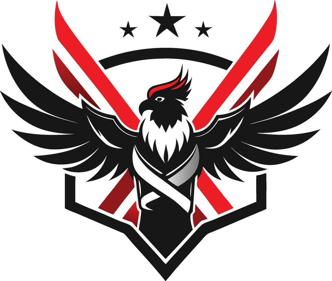 Strong Eagle Mascot Design with Shield vector