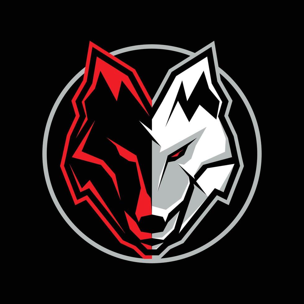The logo for the team is a wolf head vector