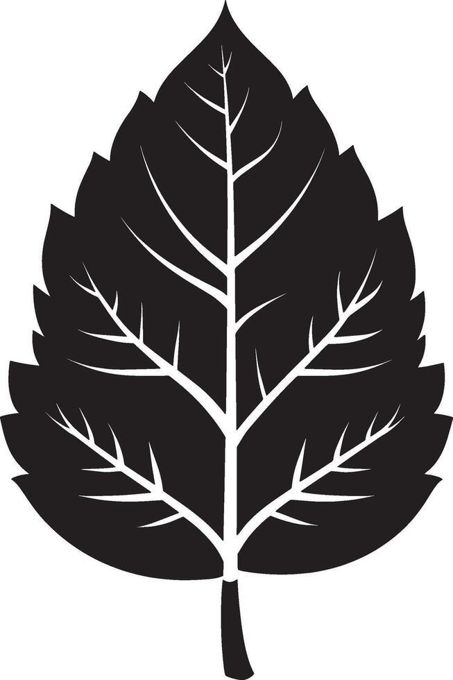 Black illustration of a fern leaf icon vector