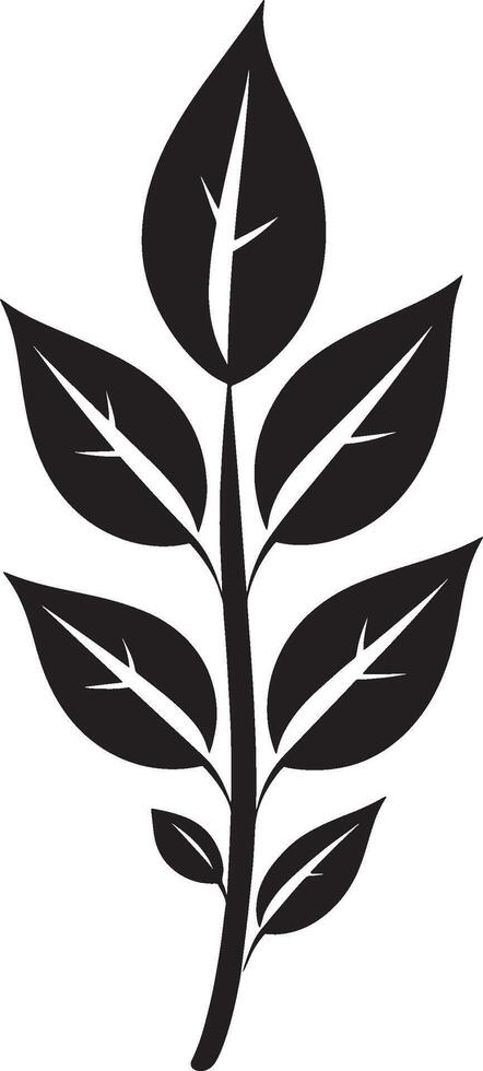 Ginger Plant leaf icon black illustration vector