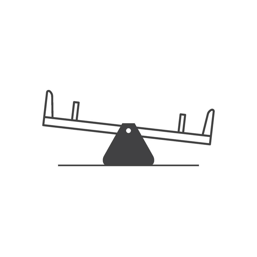 Black and white seesaw vector