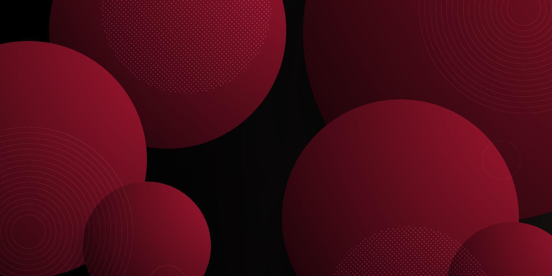 Abstract overlap circle dark red background. Modern geometric background pattern design. vector
