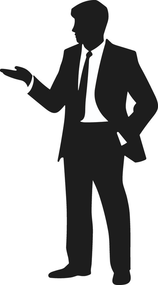 Businessman Silhouette in Formal Suit Illustration vector