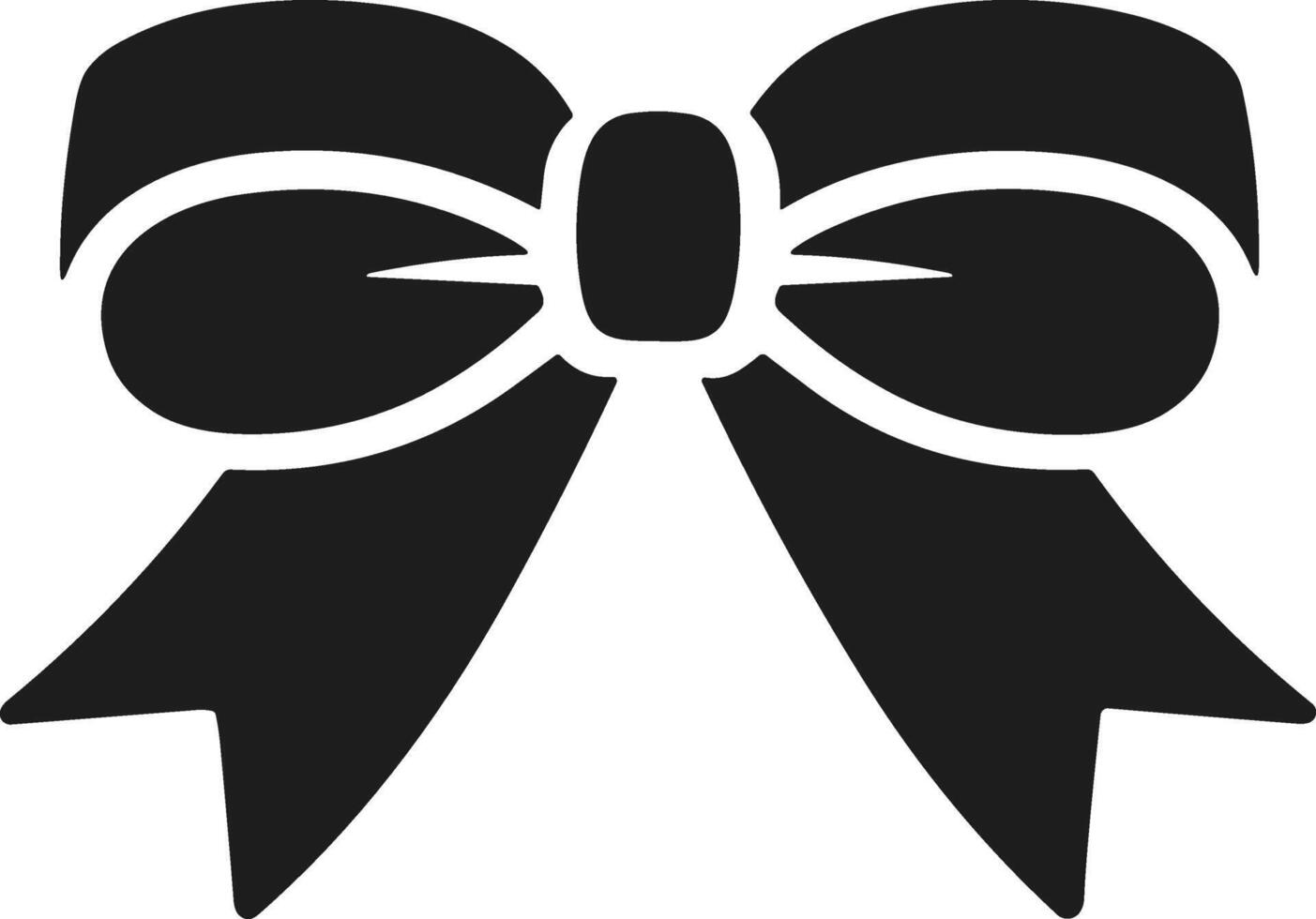 Classic Ribbon Bow Silhouette for Elegant Designs vector