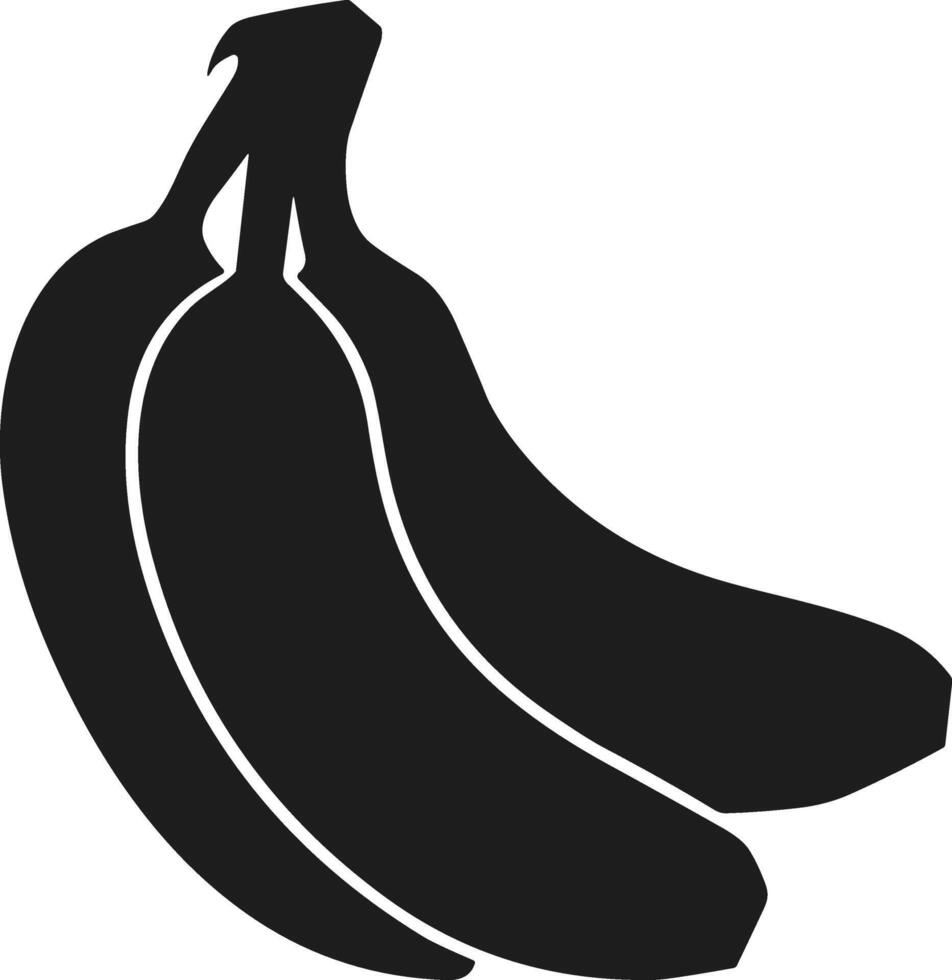 Minimalist Banana Bunch Silhouette vector
