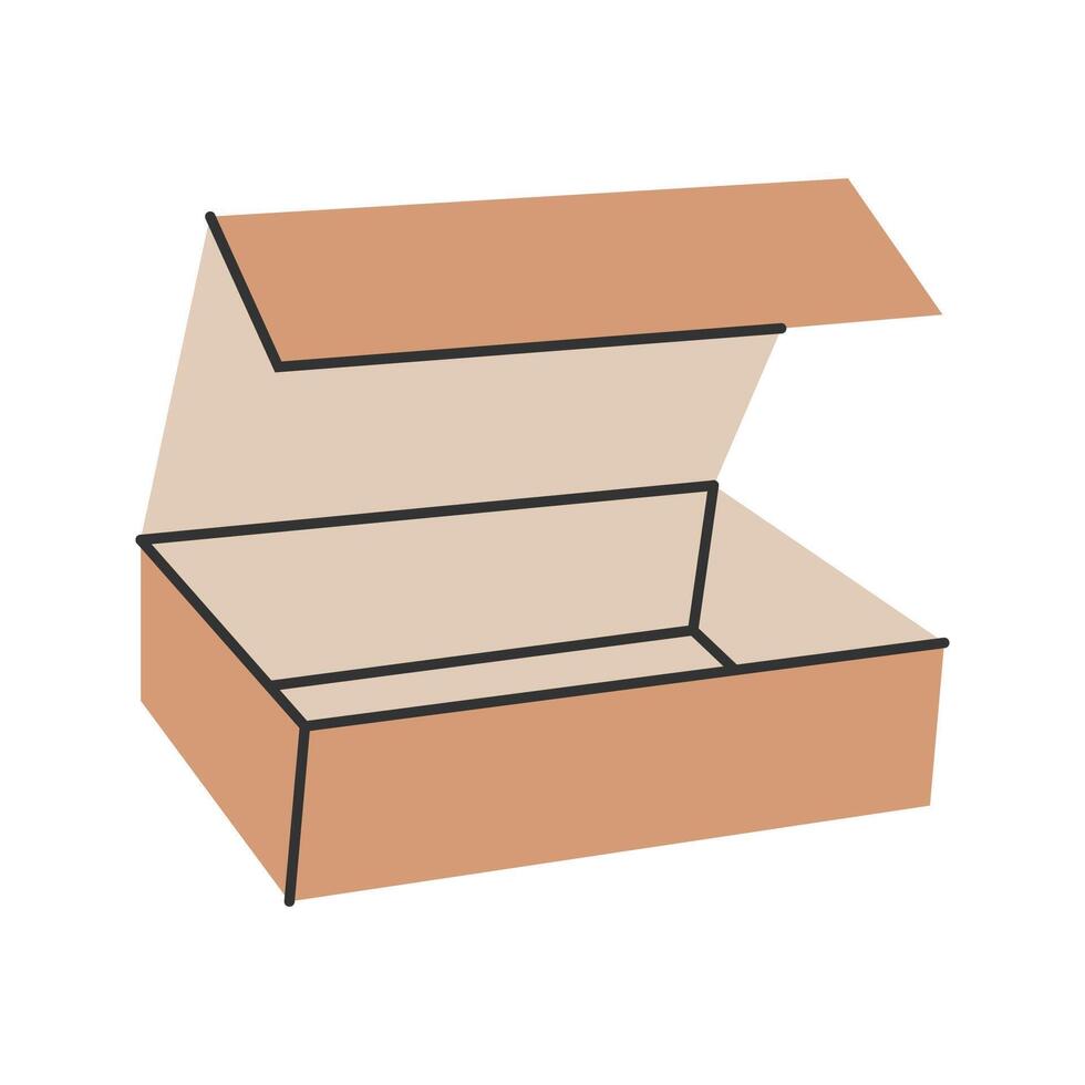 Colored Foldable Box, eco-friendly packaging solutions, perfect for branding and restaurant use. vector