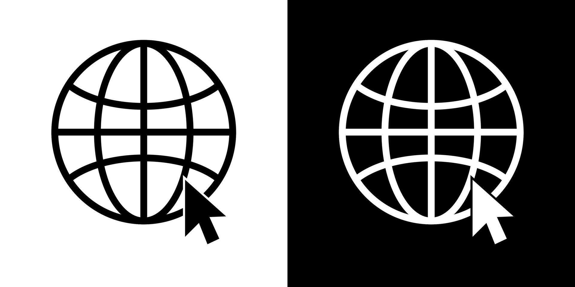 internet icon with arrow cursor vector
