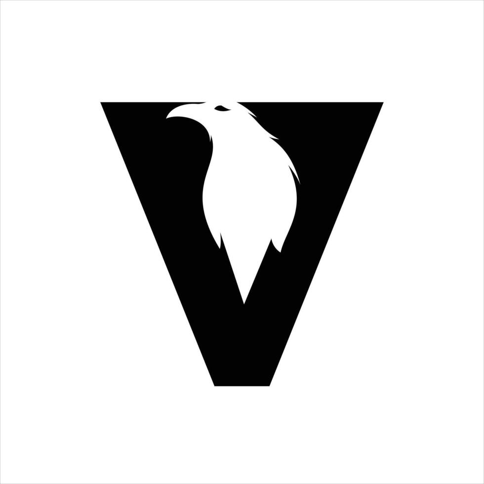 The v logo is a black and white logo vector