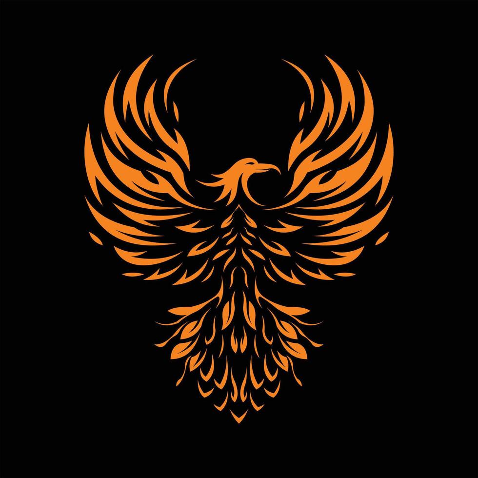 The phoenix bird is a symbol of fire and power vector