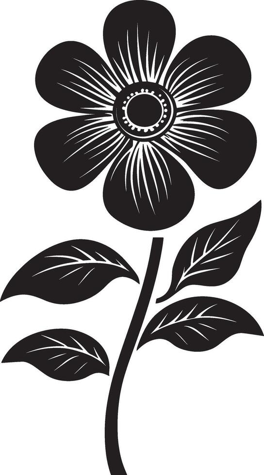 Flower icon black illustration vector