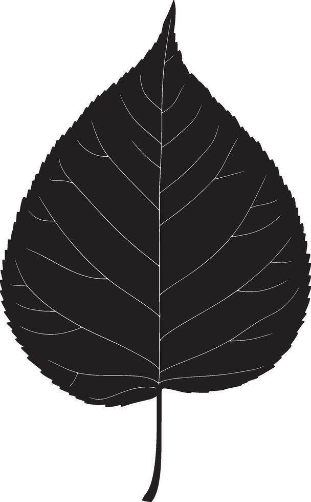 Leave simple silhouette black illustration vector