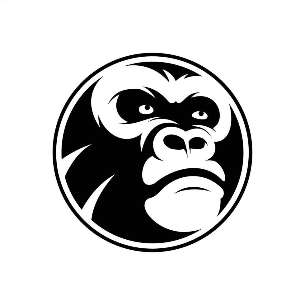 Gorilla head logo design vector