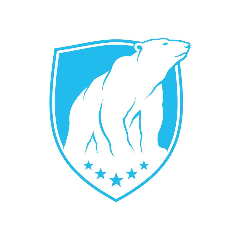 Polar bear logo design vector