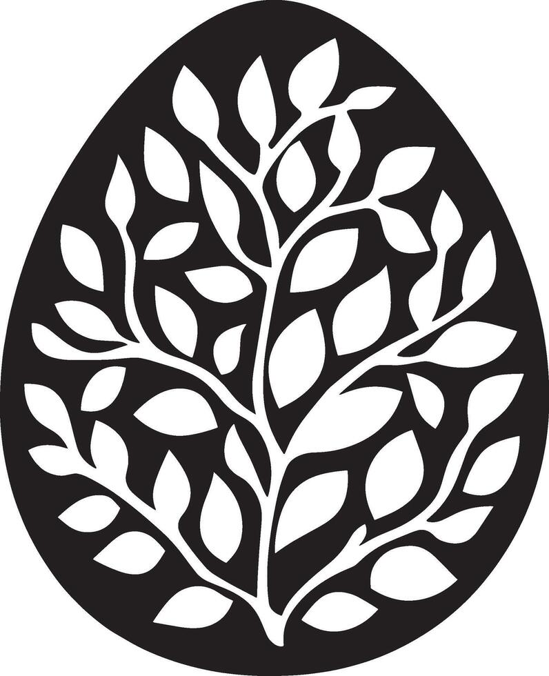 Easter Egg simple silhouette black illustration vector
