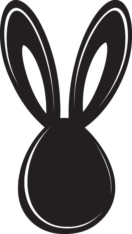 Bunny ear, easter egg concept icon black illustration vector
