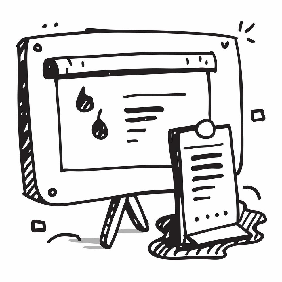 Clean Whiteboard and flip chart icon with blank area for personalized messages concept as A customizable whiteboard and flip chart icon featuring a blank area for adding personalized mes vector