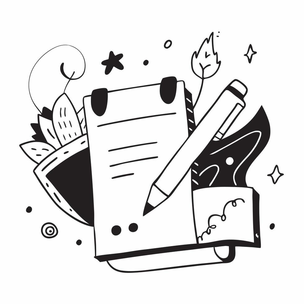 Clean Wellness journal and a relaxation app symbolizing mental wellness and relaxation with ample space for text concept as A wellness journal and a relaxation app representing tools fo vector