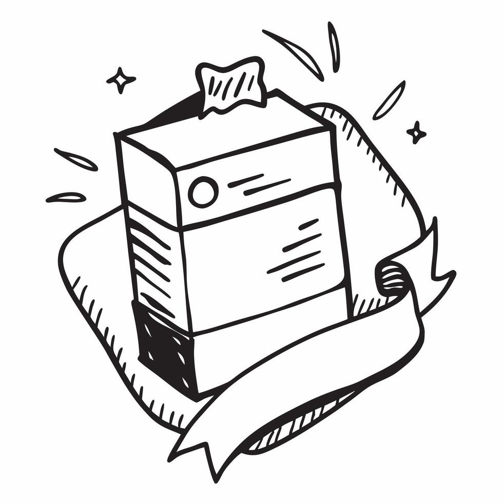 Clean Warranty sticker and a product box symbolizing guarantee and authenticity with ample space for text concept as A warranty sticker on a product box representing guarantee and authe vector
