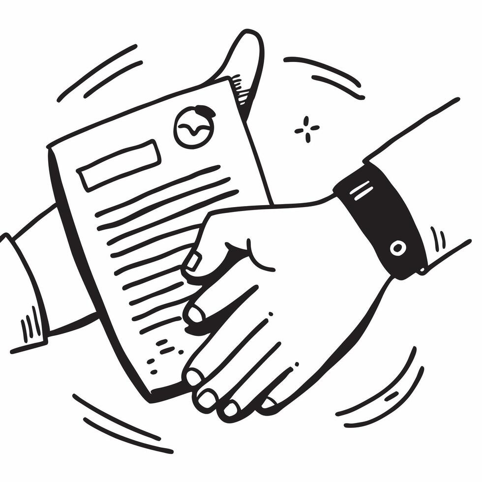 Clean Warranty card and a hand shake symbolizing trust and agreement with ample space for text concept as A warranty card and a handshake representing trust and agreement with blank spa vector