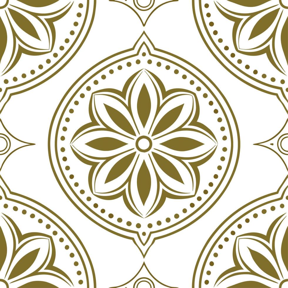 Clean Vintage medallion seamless tile pattern ornate details isolated white background perfect for classic home decor concept as Creating seamless tile pattern featuring vintage medallio Set 12 vector