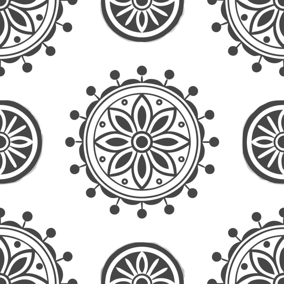 Clean Vintage medallion seamless tile pattern ornate details isolated white background perfect for classic home decor concept as Creating seamless tile pattern featuring vintage medallio Set 13 vector