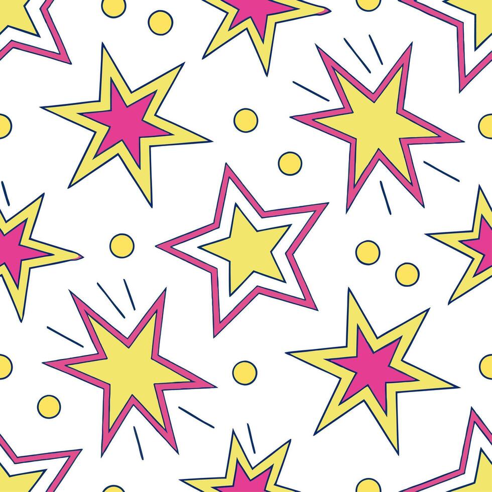 Clean Vibrant retro geometric seamless tile pattern neon colors on white background perfect for dynamic spaces concept as Creating vibrant seamless tile with retro geometric patterns in vector