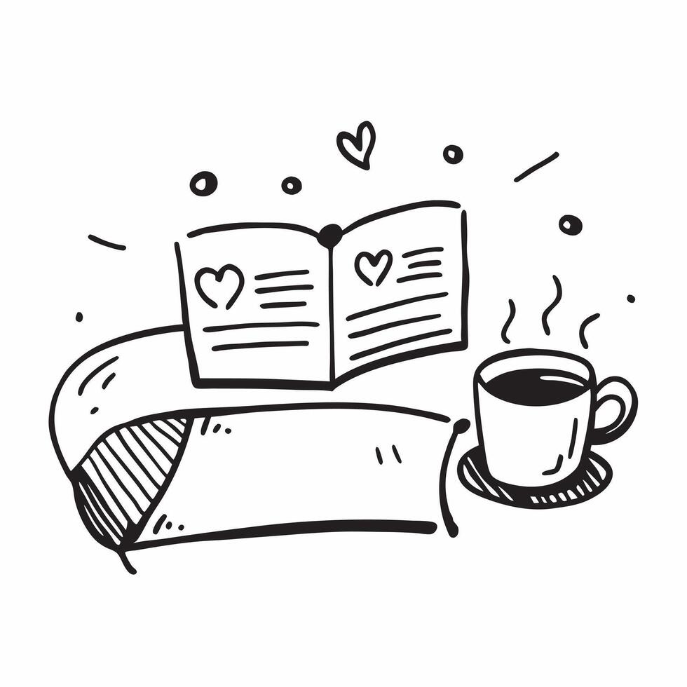 Clean Two Coffee Cups and Heart concept as Two coffee cups with a heart symbol and ample copy space representing the warmth and connection of friendship in Photo Stock Concept vector