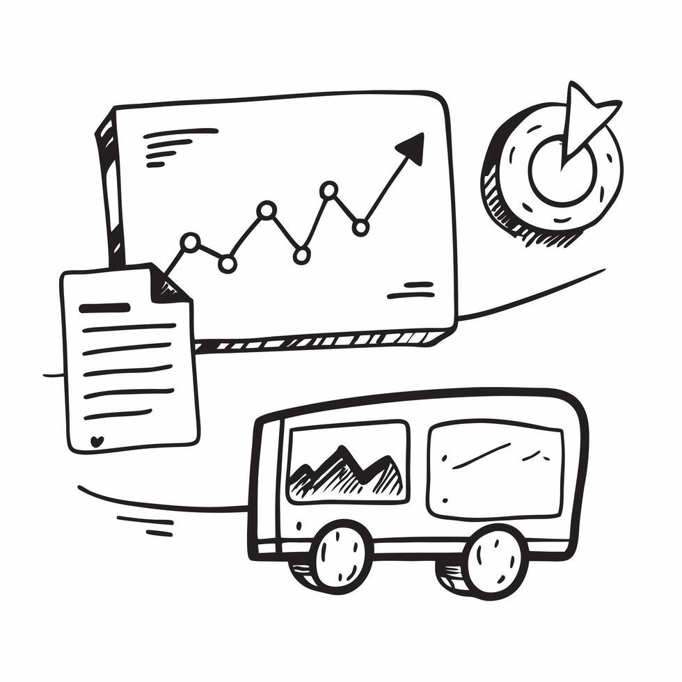 Clean Truck and stock graph symbolizing freight finance in double exposure with copy space concept as A truck blended with a stock graph representing freight finance and investment anal vector