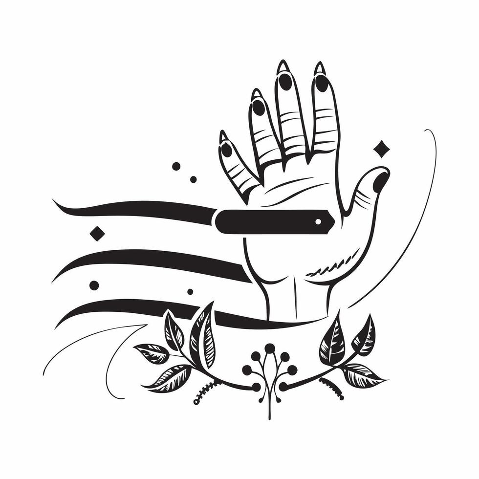 Clean Tricolor Mehndi Designs concept as Mehndi designs in saffron white and green with ample copy space symbolizing cultural traditions and Independence Day in Photo Stock Concept vector