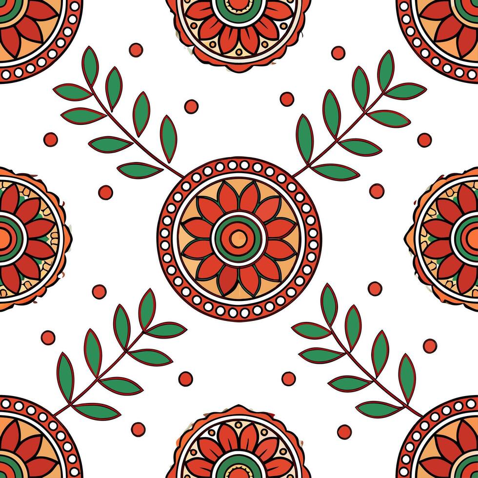 Clean Traditional embroidery and textile motifs seamless tile pattern with rich textures concept as Rich textures highlight traditional embroidery and textile motifs in seamless tile pat vector
