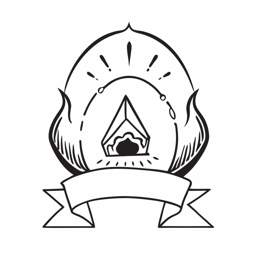 Clean Tent and campfire icon with copy space on white background concept as A illustration of a tent and campfire icon with ample copy space on a white background perfect for repr vector