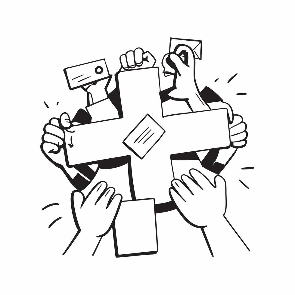 Clean Teamwork illustration with copy space for business reports concept as A visually appealing teamwork illustration with copy space designed to enhance business reports and presentati Set 5 vector