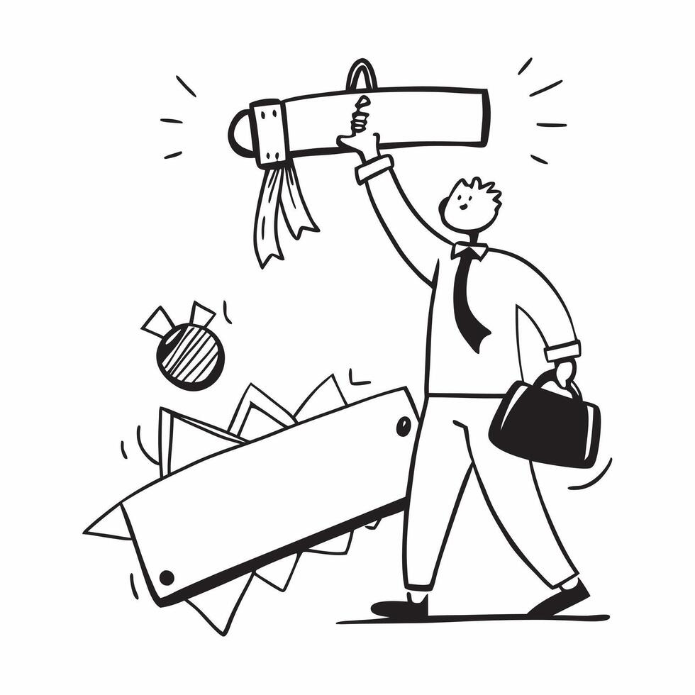 Clean Teacher with a golden apple and a chalkboard symbolizing educational achievement with blank space concept as A teacher holding a golden apple and standing by a chalkboard indicati vector