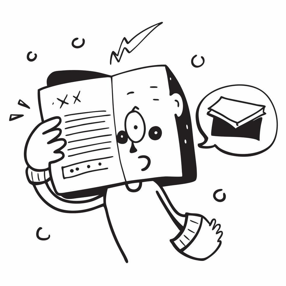Clean Student with a textbook and a comic book symbolizing study dos and donts with room for text concept as A student holding a textbook and a comic book representing guidelines for ef vector