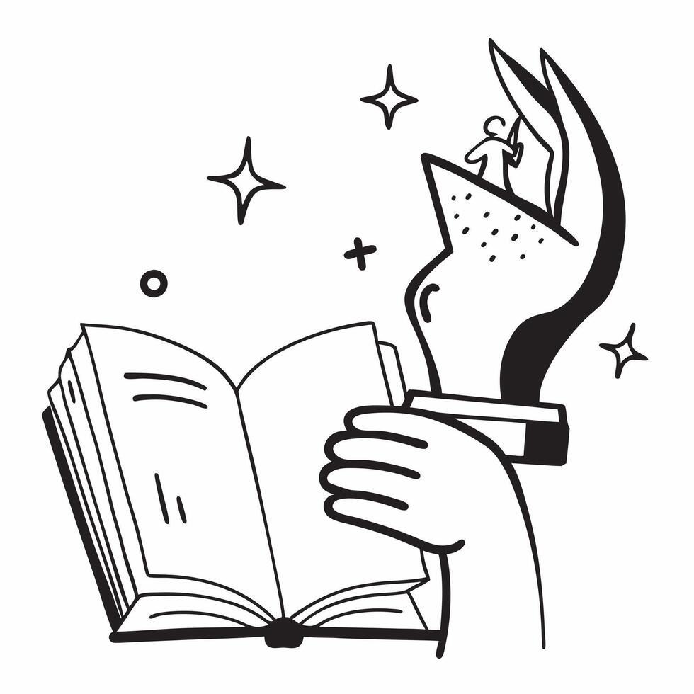 Clean Statue of Liberty and an open book symbolizing freedom and knowledge with ample space for text concept as The Statue of Liberty holding an open book representing freedom and the p vector