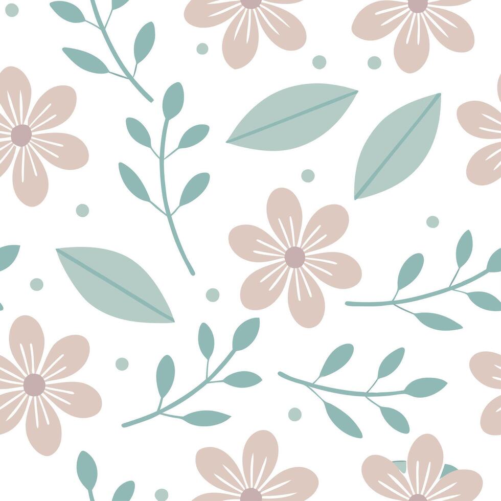 Clean Spring pastel seamless pattern with soft peach lavender and mint colors for a calm balanced feel concept as Soft peach lavender and mint pastel colors in a seamless pattern to crea vector