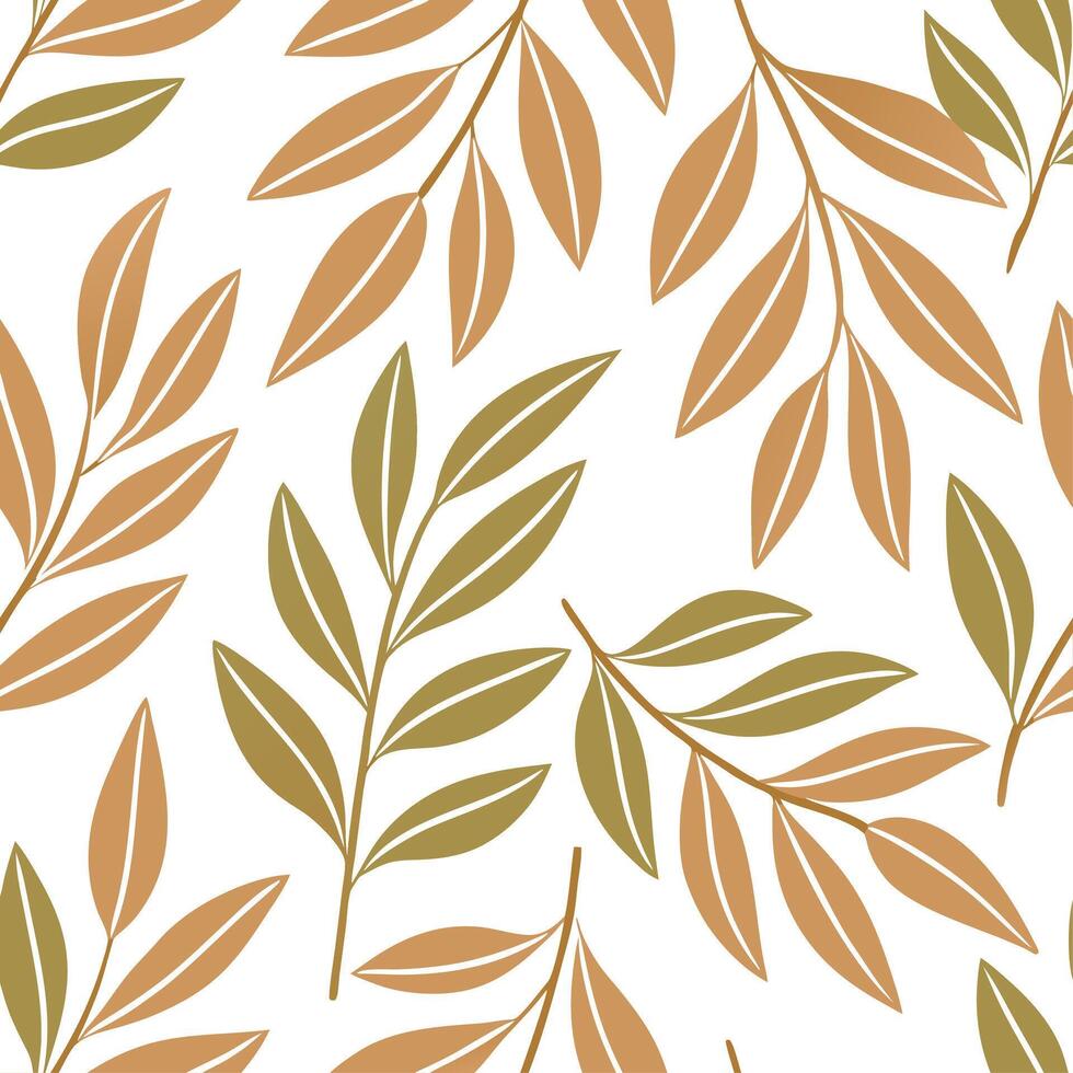 Clean Spring leaves seamless pattern with soft gradients and green tones for fresh natural designs concept as Seamless pattern featuring soft gradient spring leaves in varying shades of vector