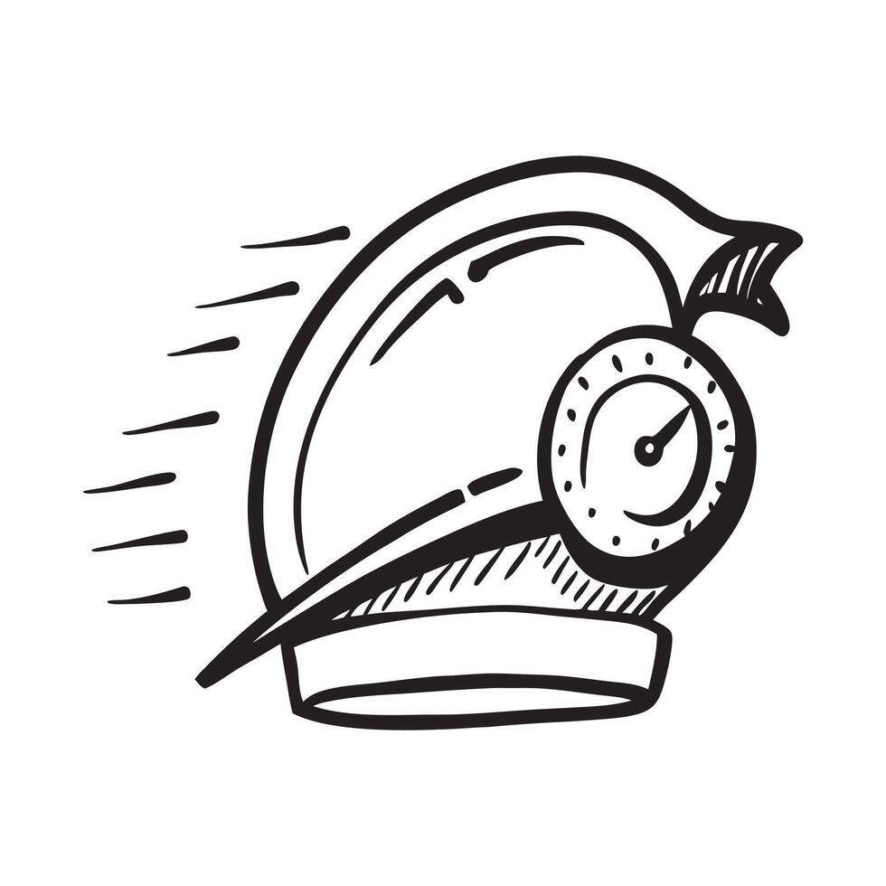 Clean Speedometer icon with copy space on a white background concept as A image of a speedometer icon with generous copy space on a white background ideal for speed and performanc vector
