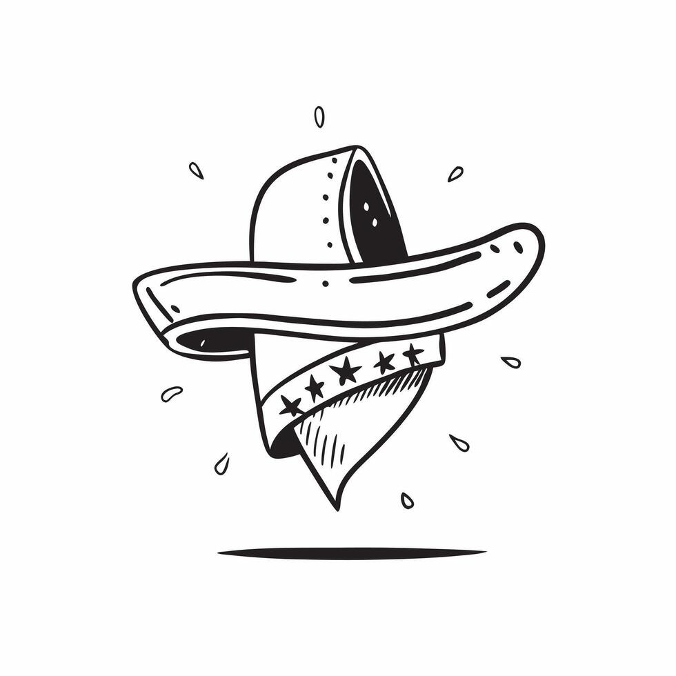 Clean Sombrero and Flag concept as Stylized sombrero with Mexican flag elements and ample copy space representing festive spirit and independence in Photo Stock Concept vector