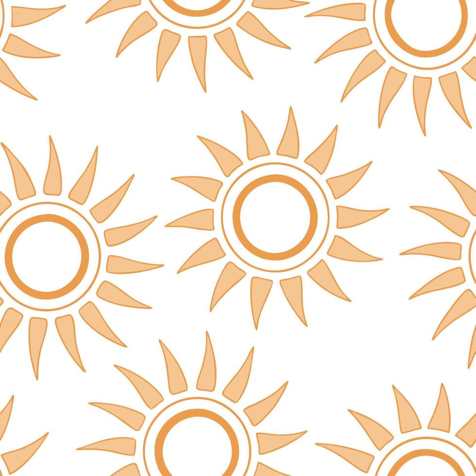 Clean Soothing summer sun seamless tile pattern with golden yellow and soft orange for relaxing interiors concept as Golden yellow and soft orange arranged in a seamless pattern to creat vector
