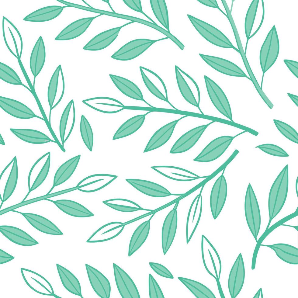 Clean Soft summer leaves seamless tile pattern with delicate green foliage and pastel accents for gentle home decor concept as Soft green leaves and pastel accents arranged seamlessly fo vector