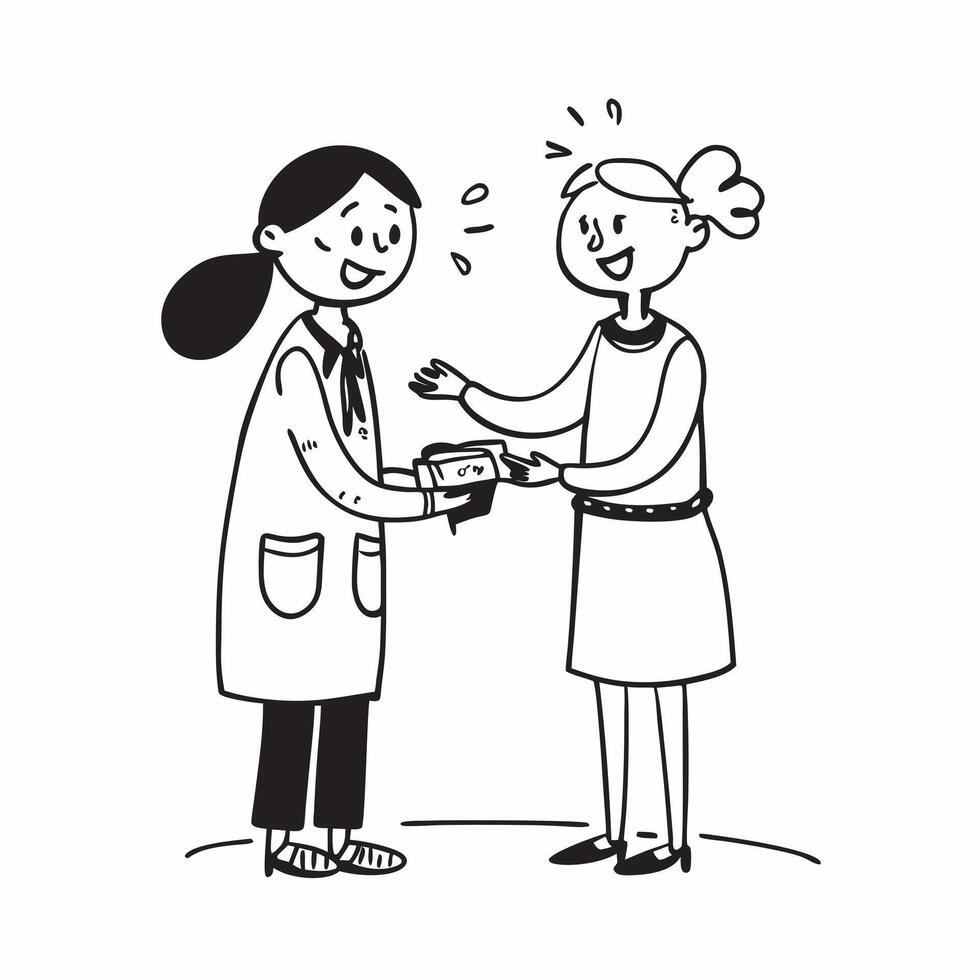 Clean Sister Giving Rakhi and Brother Tying Rakhi concept as A sister giving a Rakhi while the brother ties it on his wrist with ample copy space symbolizing the exchange and bonding dur vector