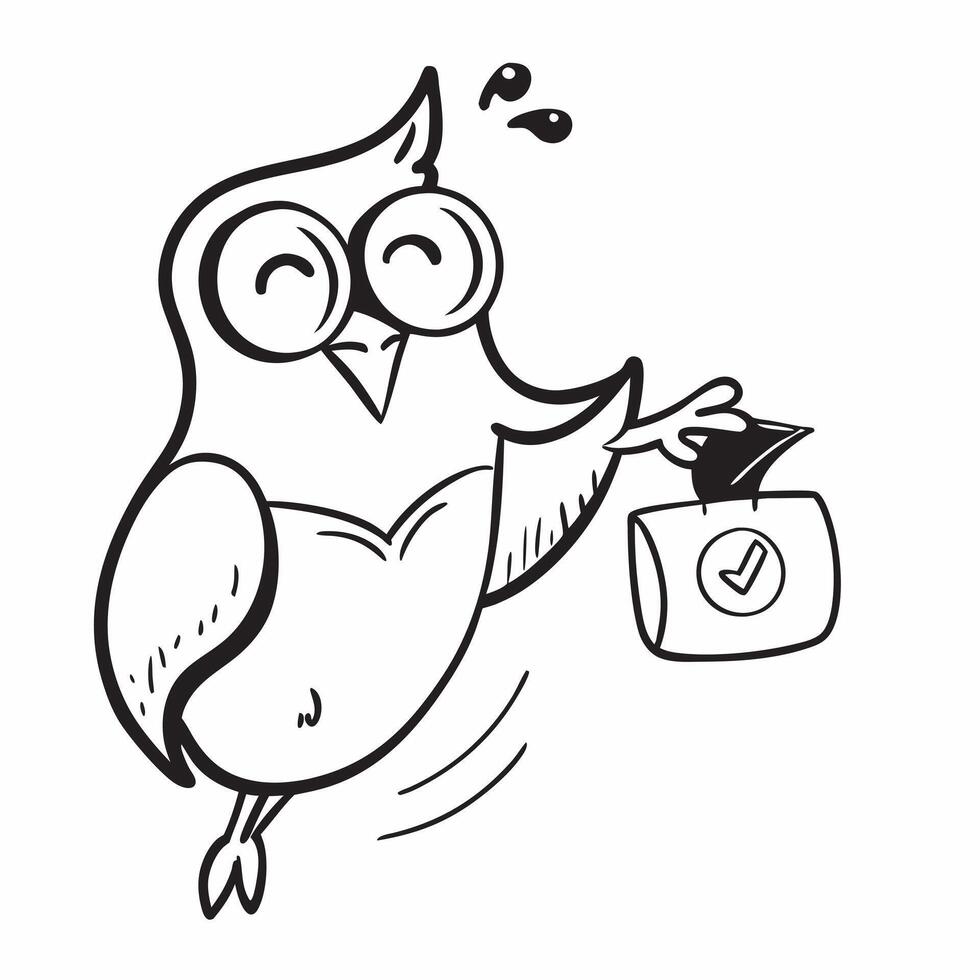 Clean Silhouette of an owl and a coin purse symbolizing wise savings in double exposure with copy space concept as A silhouette of an owl intertwined with a coin purse representing wise vector