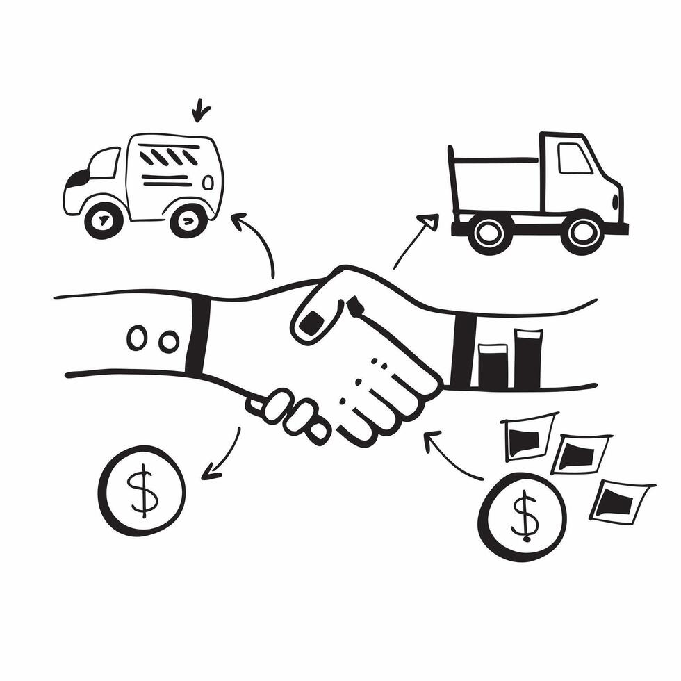 Clean Silhouette of a transport depot and a financial summary symbolizing financial summary in double exposure with copy space concept as A silhouette of a transport depot intertwined w vector