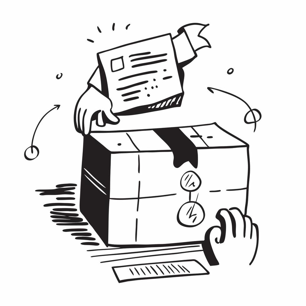 Clean Silhouette of a shipping crate and a cost analysis report symbolizing distribution cost analysis in double exposure with copy space concept as A silhouette of a shipping crate int vector