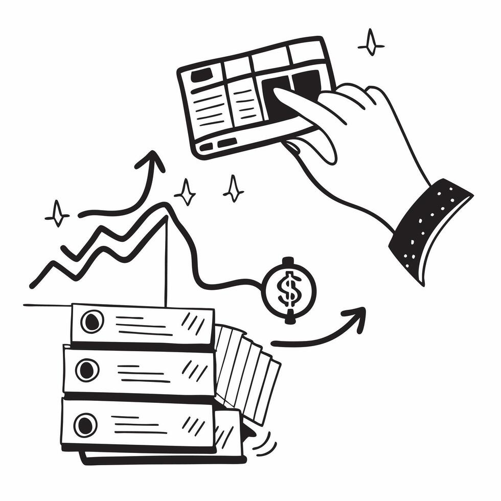 Clean Silhouette of a shipping dock and a cost efficiency graph symbolizing cost efficiency in double exposure with copy space concept as A silhouette of a shipping dock intertwined wit Set 2 vector