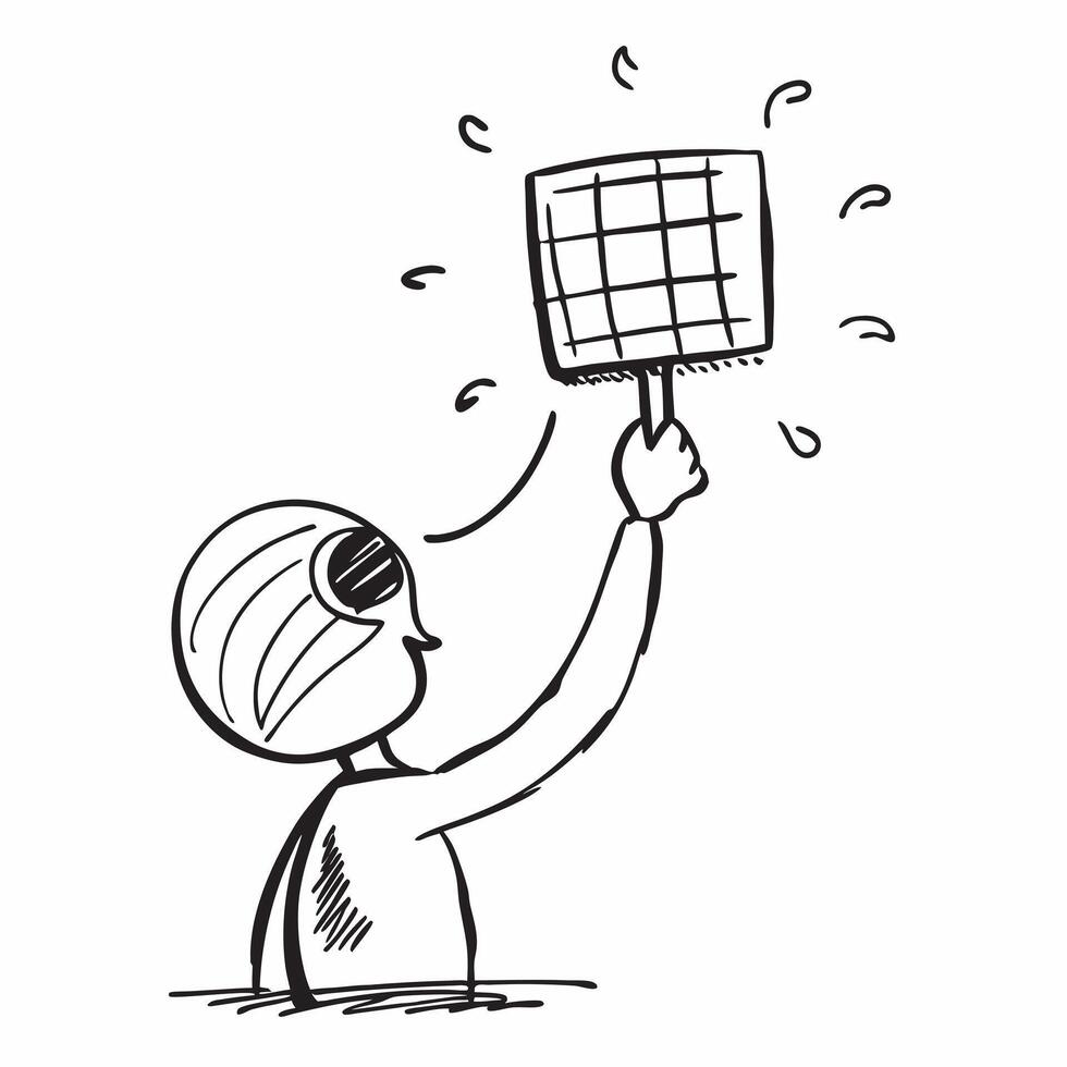 Clean Silhouette of a person and a solar panel symbolizing renewable energy in double exposure with copy space concept as A silhouette of a person fused with a solar panel representing vector