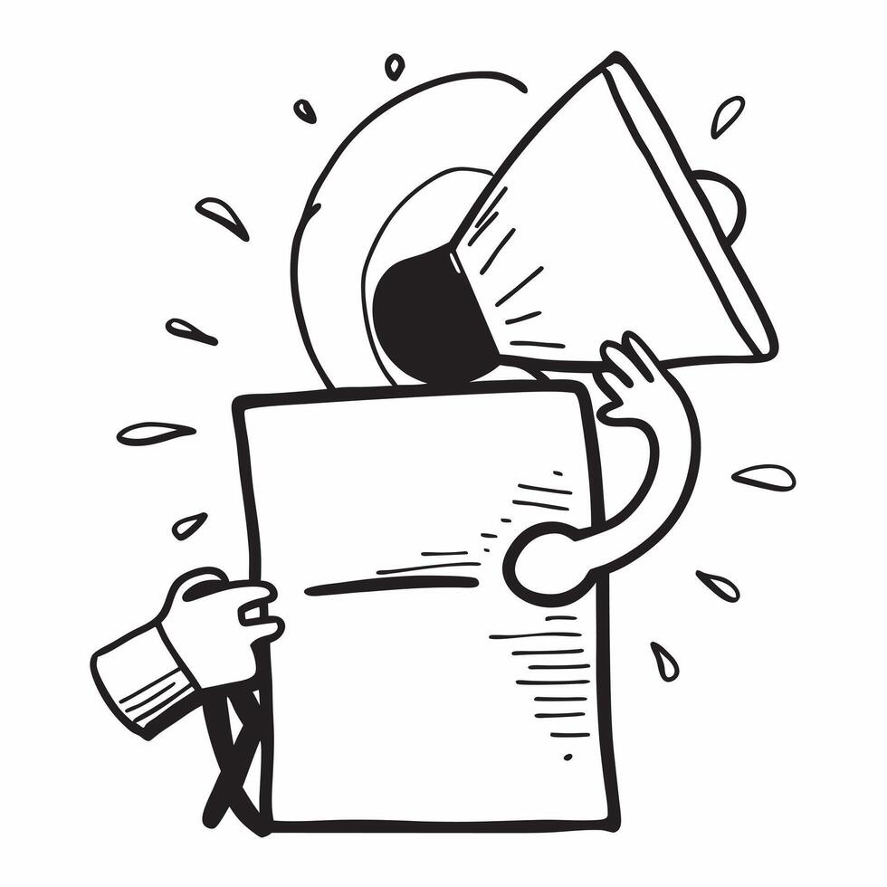 Clean Silhouette of a person and a megaphone symbolizing marketing promotion in double exposure with copy space concept as A silhouette of a person blended with a megaphone representing Set 2 vector