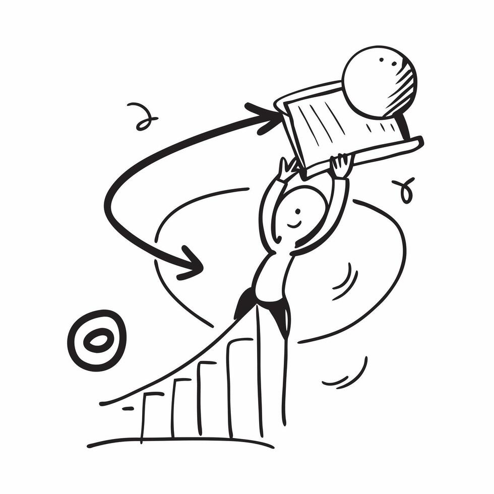 Clean Silhouette of a person and a financial pie chart symbolizing wealth distribution in double exposure with copy space concept as A silhouette of a person intertwined with a financia vector